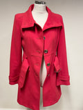 MARKS & SPENCER RED BELTED TRENCH COAT SIZE 8