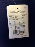 BRAND NEW BARBARA LEBEK DARK BLUE,GREY & SILVER PRINT TOP SIZE 20