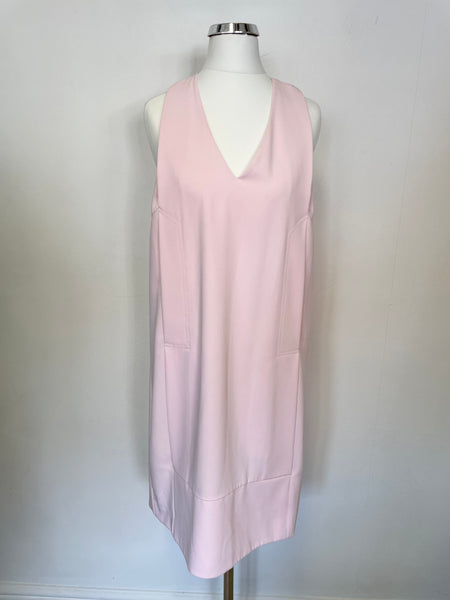 WHISTLES BABY PINK CUT AWAY BACK SLEEVELESS SHIFT DRESS SIZE 10