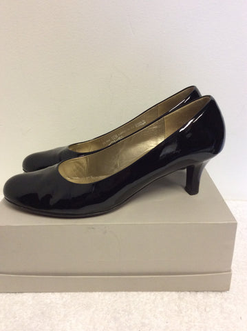 GABOR BLACK PATENT LEATHER HEELS SIZE 7.5/41