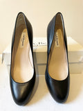 LK BENNETT SYBILA BLACK LEATHER HEELS SIZE 4.5/37.5