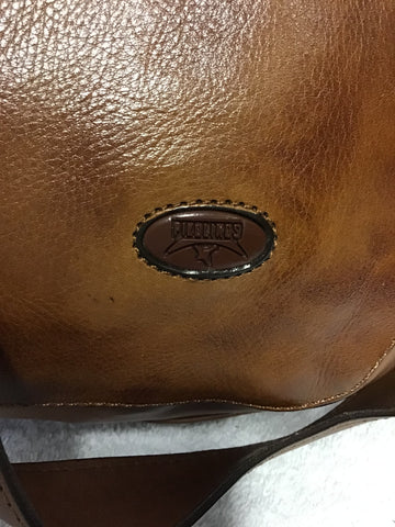 PIKOLINOS CHESTNUT BROWN LEATHER SHOULDER BAG