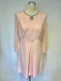 BRAND NEW WITH DEFECT TED BAKER HASWELL PINK DIAMANTÉ TRIM DRESS SIZE 3 UK 12