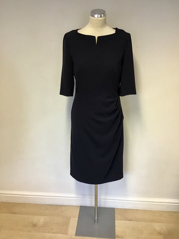 LK BENNETT TEXAS NAVY BLUE SHORT SLEEVE PENCIL DRESS SIZE 12