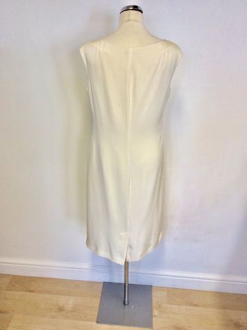 LK BENNETT IVORY SILK SPECIAL OCCASION DRESS SIZE 14