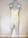 MINT VELVET IVORY BANDEAU JUMPSUIT SIZE 14