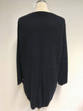 LK BENNETT DARK BLUE LONG OVERSIZE JUMPER SIZE M