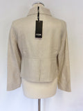 BRAND NEW CCDK COPENHAGEN DESERT BEIGE BOX JACKET & HIGH WAISTED TROUSER SUIT SIZE 14