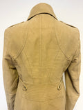 KAREN MILLEN CAMEL BRUSHED COTTON KNEE LENGTH COAT SIZE 14