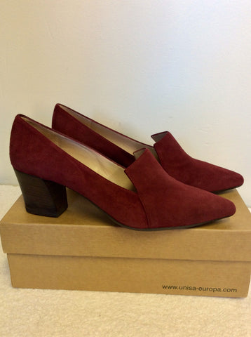 BRAND NEW UNISA JIRLO WINE SUEDE HEELS SIZE 6/39