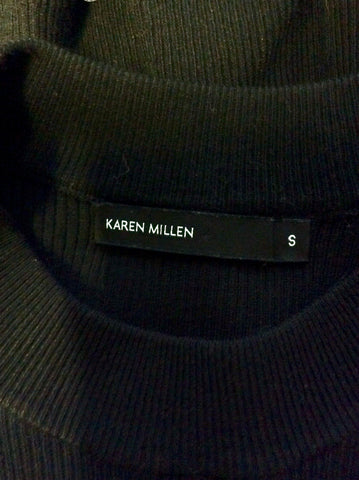 BRAND NEW KAREN MILLEN BLACK CREW NECK JUMPER SIZE S