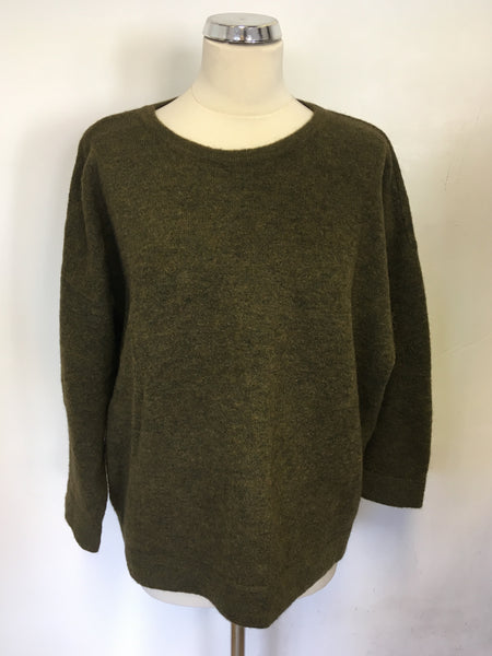 AMERICAN VINTAGE KHAKI/ BROWN OVERSIZE JUMPER SIZE XS/S