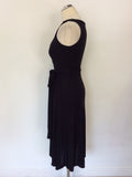 COAST BLACK SLEEVELESS WRAP DRESS SIZE 8