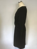 BRAND NEW JACQUES VERT BLACK LONG SLEEVE STRETCH JERSEY DRESS SIZE 18