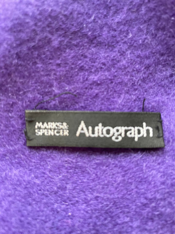 MARKS & SPENCER AUTOGRAPH PURPLE CASHMERE SCARF