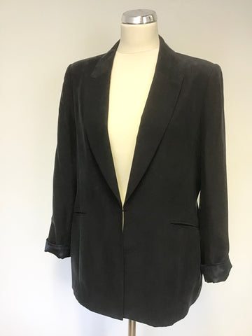 MINT VELVET NAVY BLUE V NECKLINE JACKET SIZE 14