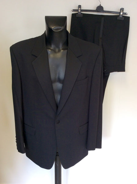 KINGSTON MENSWEAR BLACK TUXEDO SUIT SIZE 46R / 40W