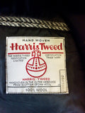 HARRIS TWEED BLACK & GREY WOOL JACKET SIZE 46"