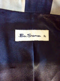 BEN SHERMAN NAVY & LIGHT BLUE COTTON BLAZER/ JACKET SIZE XL