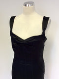 KAREN MILLEN BLACK MATT SATIN WIGGLE/ PENCIL DRESS SIZE 14