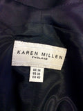 KAREN MILLEN BLACK MATT SATIN WIGGLE/ PENCIL DRESS SIZE 14