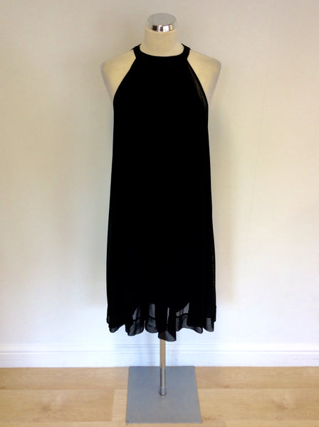 ICE BLACK FLOATY LAYERED OCCASION DRESS SIZE 14