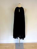 ICE BLACK FLOATY LAYERED OCCASION DRESS SIZE 14