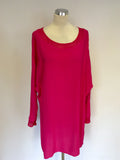 GHOST HOT PINK LONG SLEEVE TUNIC TOP SIZE XL