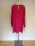 GHOST HOT PINK LONG SLEEVE TUNIC TOP SIZE XL