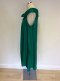 LK BENNETT EMERALD GREEN SILK SPECIAL OCCASION DRESS SIZE 16