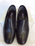 PIERRE CARDIN BLACK LEATHER SLIP ON SHOES SIZE 9/43