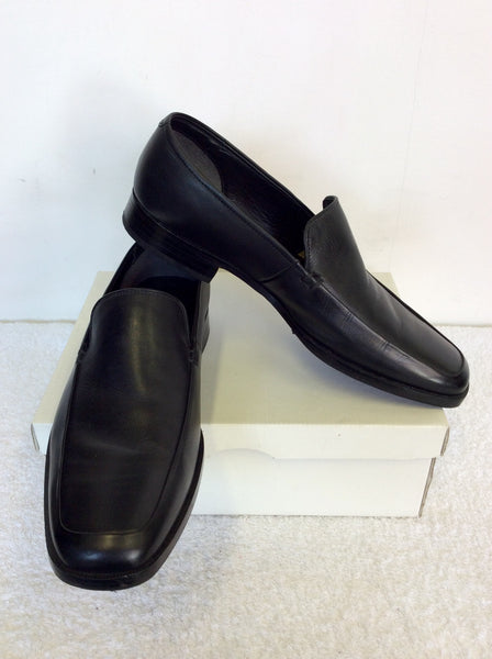 PIERRE CARDIN BLACK LEATHER SLIP ON SHOES SIZE 9/43