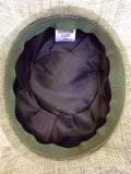 DARK GREEN & BLACK FEATHER TRIM FORMAL HAT