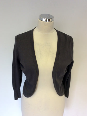 HOBBS DARK GREY BOLERO CARDIGAN SIZE 12