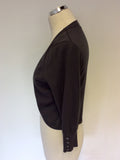 HOBBS DARK GREY BOLERO CARDIGAN SIZE 12