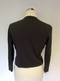 HOBBS DARK GREY BOLERO CARDIGAN SIZE 12