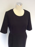 LK BENNETT MIMI BLACK STRETCH JERSEY DRESS SIZE 14