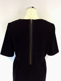 LK BENNETT MIMI BLACK STRETCH JERSEY DRESS SIZE 14