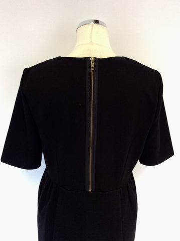 LK BENNETT MIMI BLACK STRETCH JERSEY DRESS SIZE 14