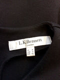 LK BENNETT MIMI BLACK STRETCH JERSEY DRESS SIZE 14