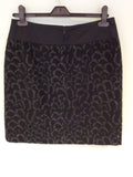 MINT VELVET BLACK & GREY PRINT SKIRT SIZE 12