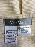 MAX MARA CREAM PLEATED KNEE LENGTH SKIRT SIZE 14