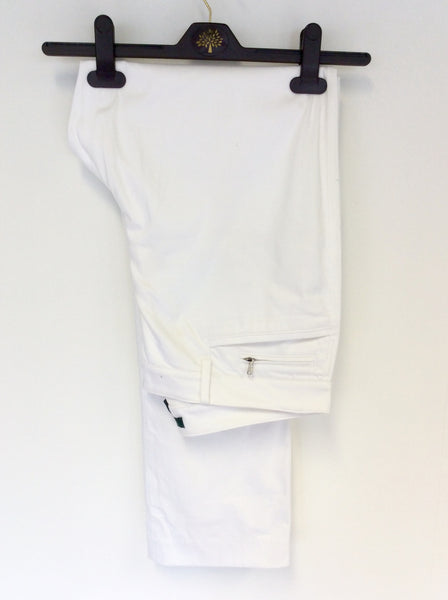 BRAND NEW RALPH LAUREN WHITE COTTON TROUSERS SIZE 16