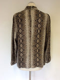 BRAND NEW ZARA SNAKESKIN SILK BLOUSE SIZE XL