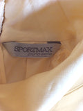 SPORTMAX CREAM SILK BLOUSE WITH DETACHABLE TIE SIZE 16