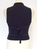 ALL SAINTS BLACK WOOL FERMOR WAISTCOAT SIZE 8