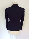 HOBBS NW3 DARK BLUE WOOL JACKET SIZE 8