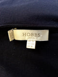 HOBBS NAVY BLUE STRETCH JERSEY WRAP  DRESS SIZE 12