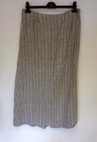 CREA CONCEPT STRIPED LINEN SKIRT SIZE 42 UK 14