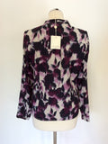 BRAND NEW EASTEX PURPLE FLORAL PRINT V NECK BLOUSE SIZE 10